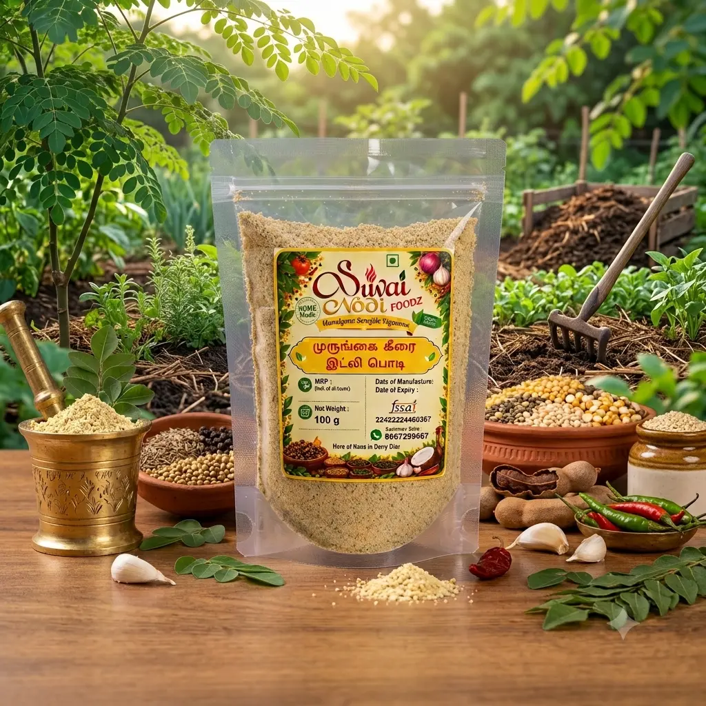 Murungai Keerai Idli Powder -Drumstick Greens chutney powder